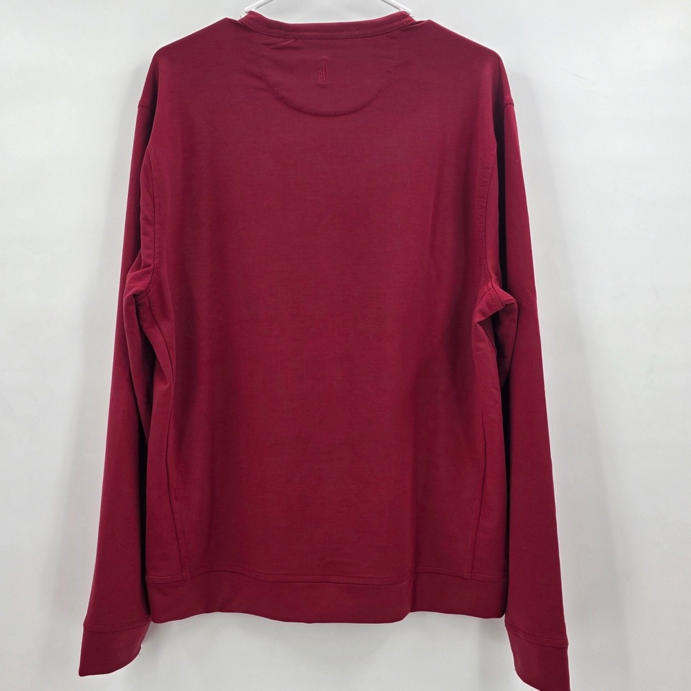 JOHNNIE-O CREWNECK MENS MEDIUM RED PERFORMANCE SWEATSHIRT WILLARD DRIRELEASE NEW - Picture 6 of 16